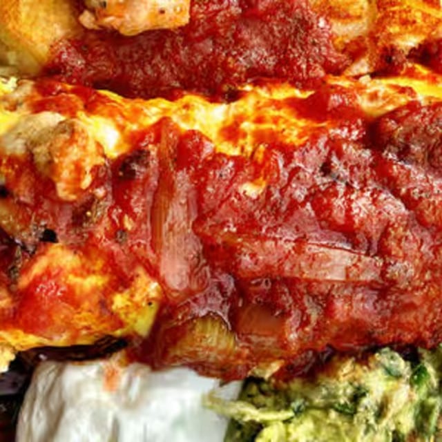 Chicken Fajita Omelet.