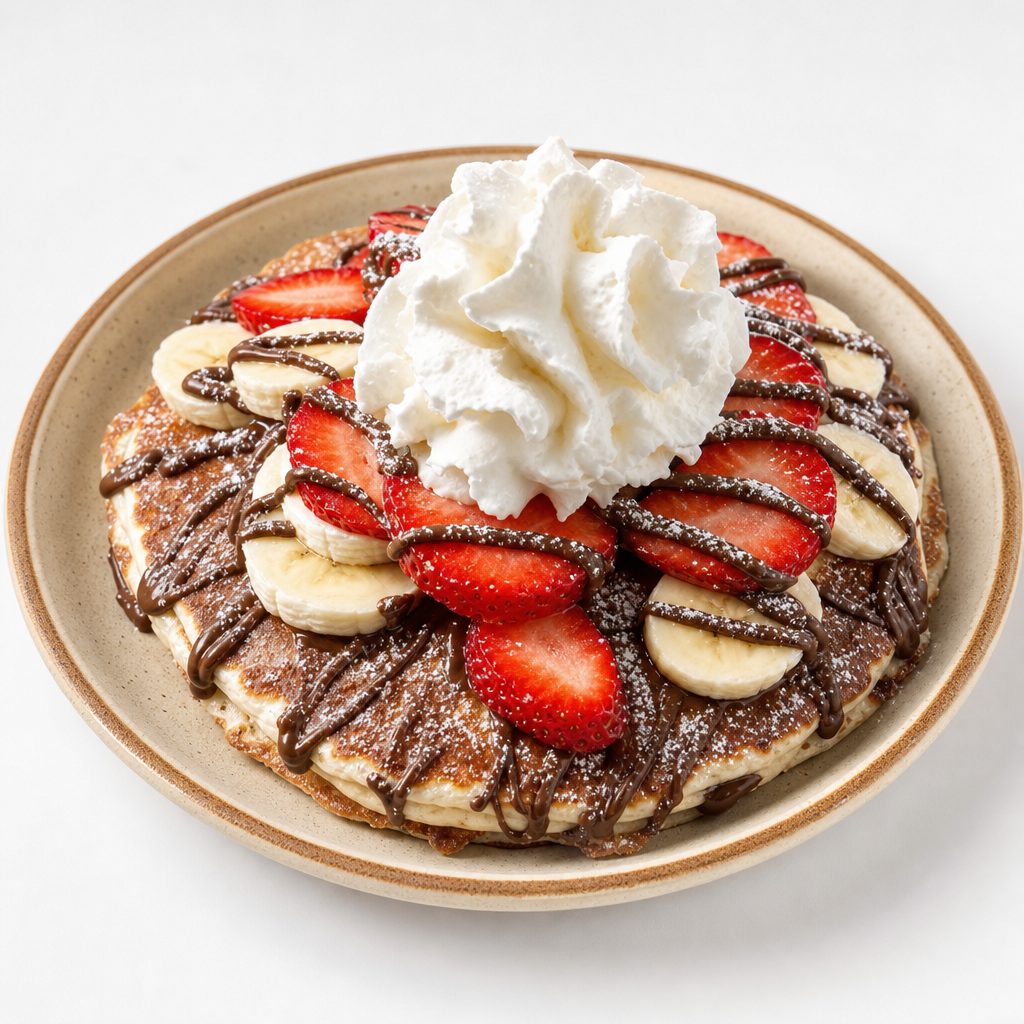 Nutella Pancakes with Fruit.