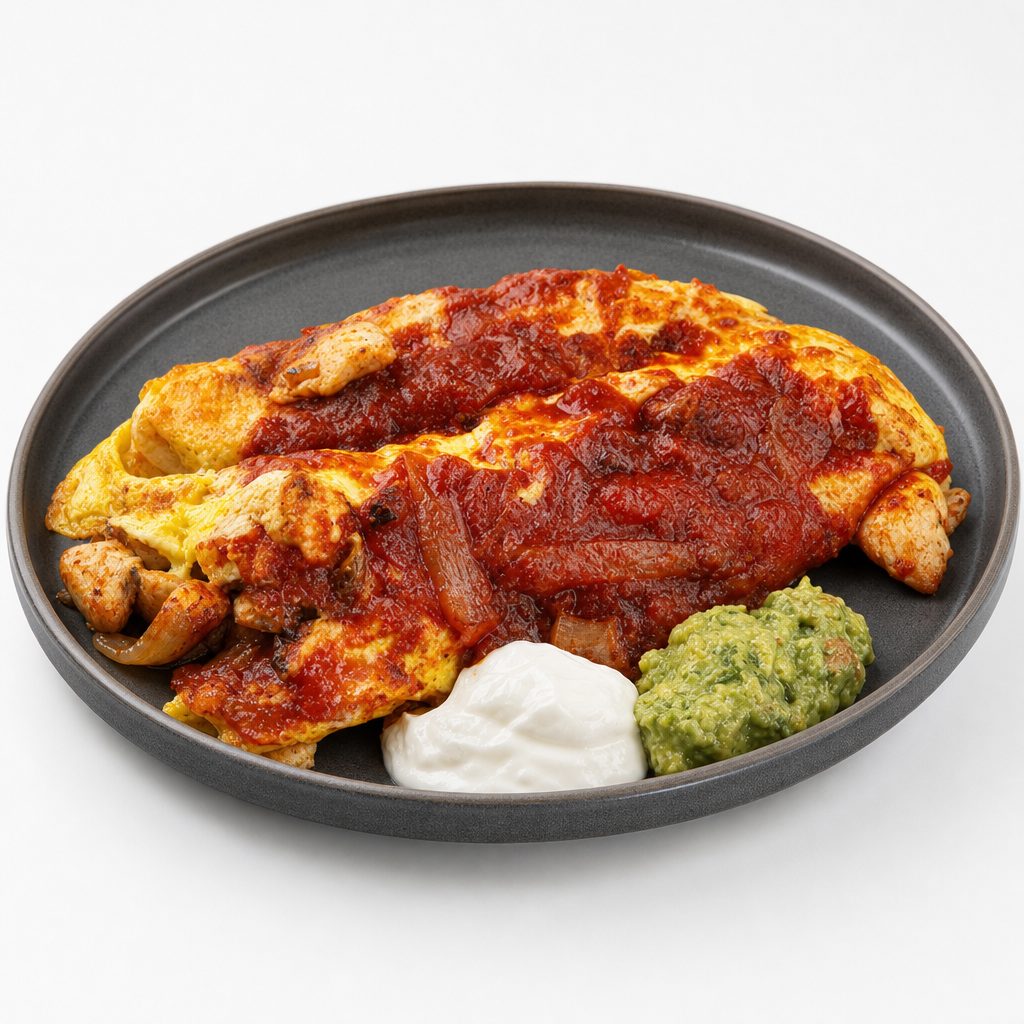 Chicken Fajita Omelet.