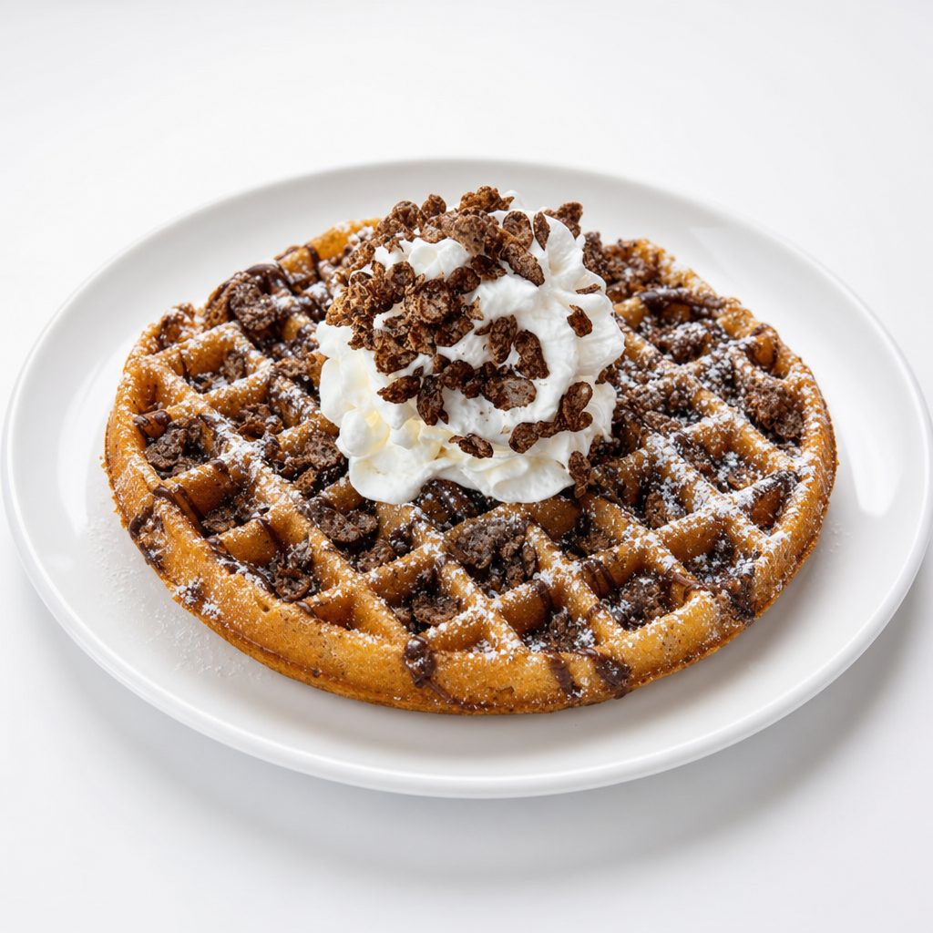 Cereal Waffles (Cocoa Pebbles).