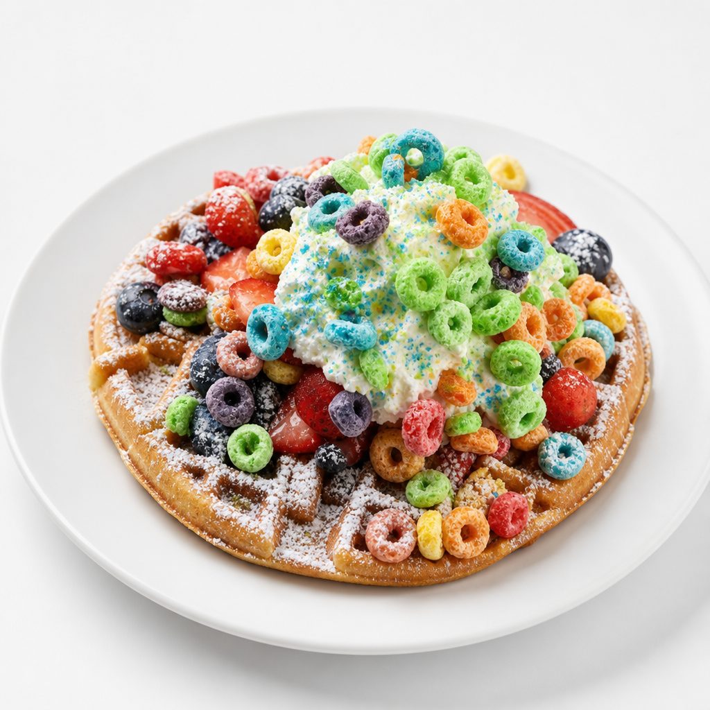 Cereal Waffles (Fruit Loops).