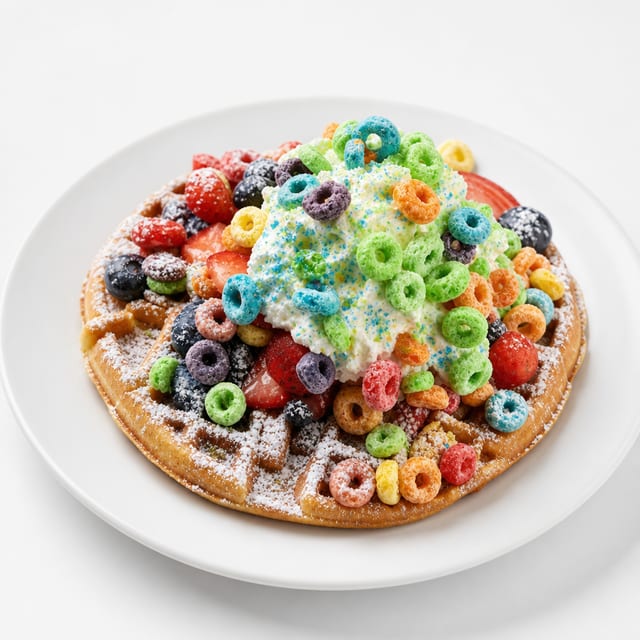 Cereal Waffles (Fruit Loops).