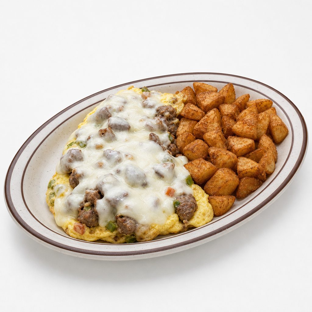 Italian Sausage Omelet.
