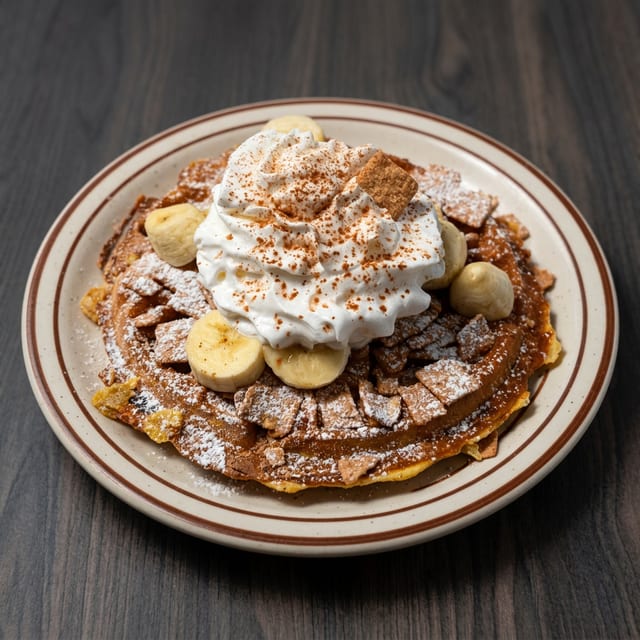 Cereal Waffles (Cinnamon Toast Crunch).