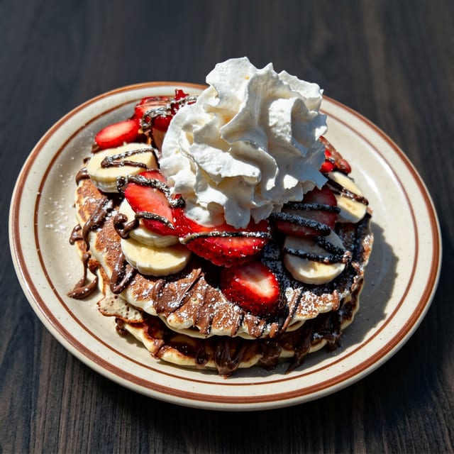 Nutella Pancakes with Fruit.