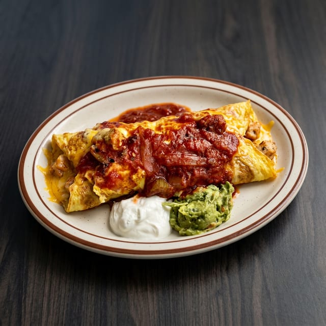 Chicken Fajita Omelet.