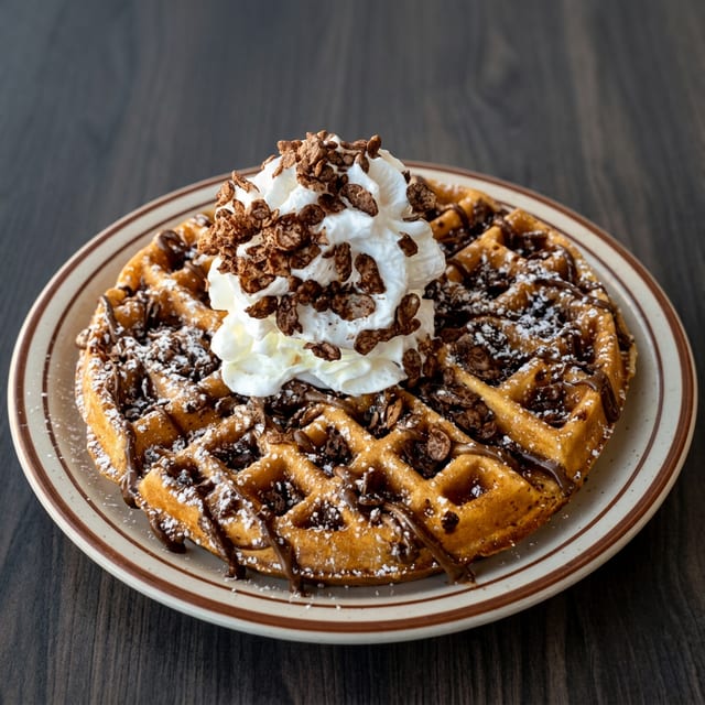 Cereal Waffles (Cocoa Pebbles).
