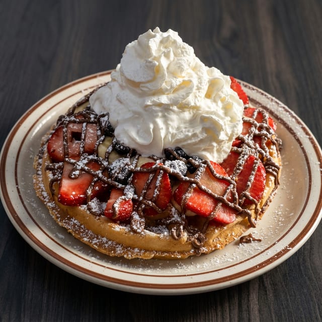 Nutella Waffle with Fruit.