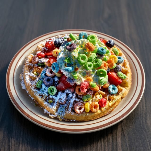 Cereal Waffles (Fruit Loops).