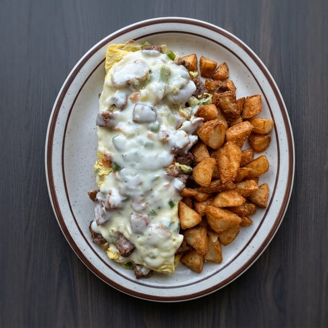 Italian Sausage Omelet.