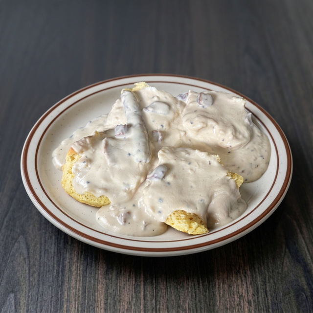 Fresh Baked Biscuits & Country Gravy.